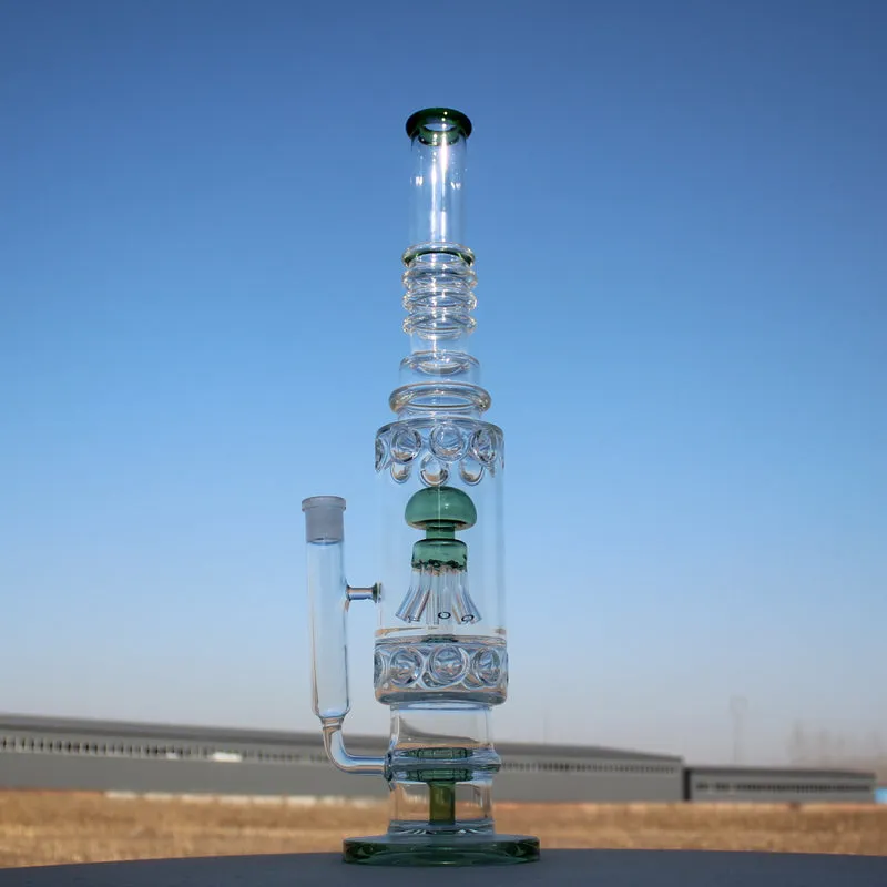 19.5" Jellyfish Sprinkler & Matrix Perc Glass Water Pipe