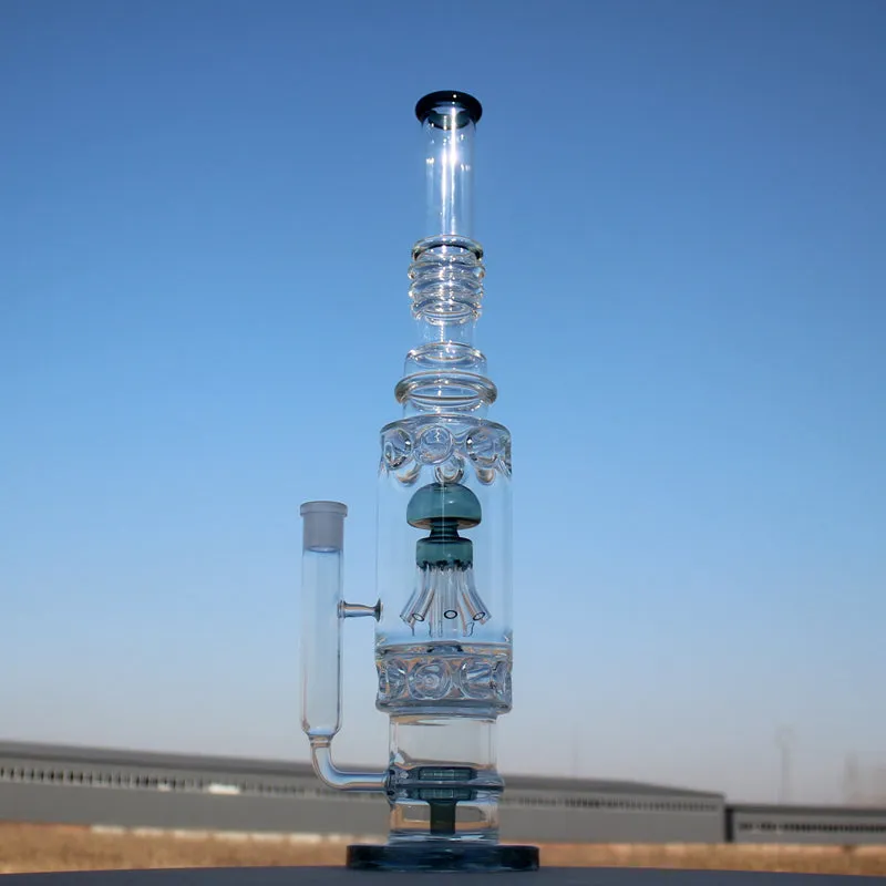 19.5" Jellyfish Sprinkler & Matrix Perc Glass Water Pipe