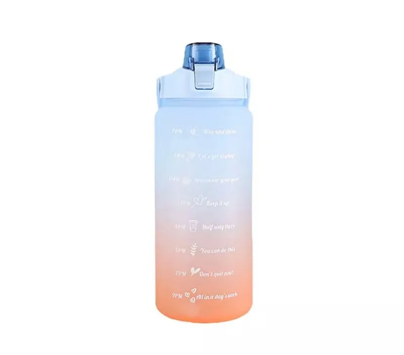 2-Litre Motivational Gym Water Bottle with Straw & Time Marker – BPA-Free Sports Hydration for Fitness Enthusiasts