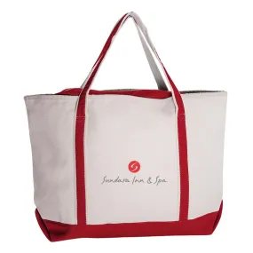 24 Oz. Large Zippered Boat Tote Customized with your Brand or Logo