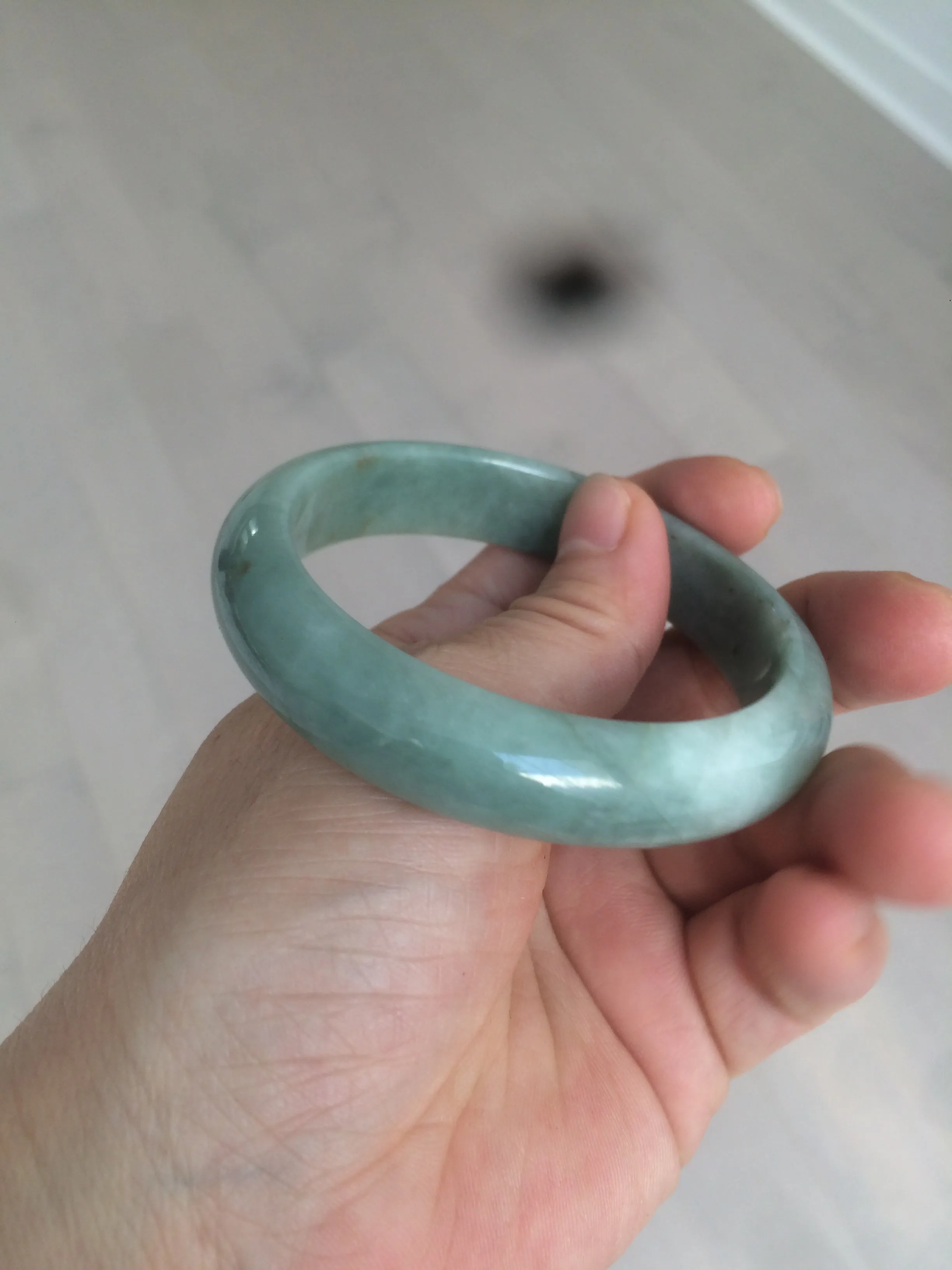 56.2 mm certificated Type A 100% Natural green/orange Jadeite Jade bangle AC54-6339