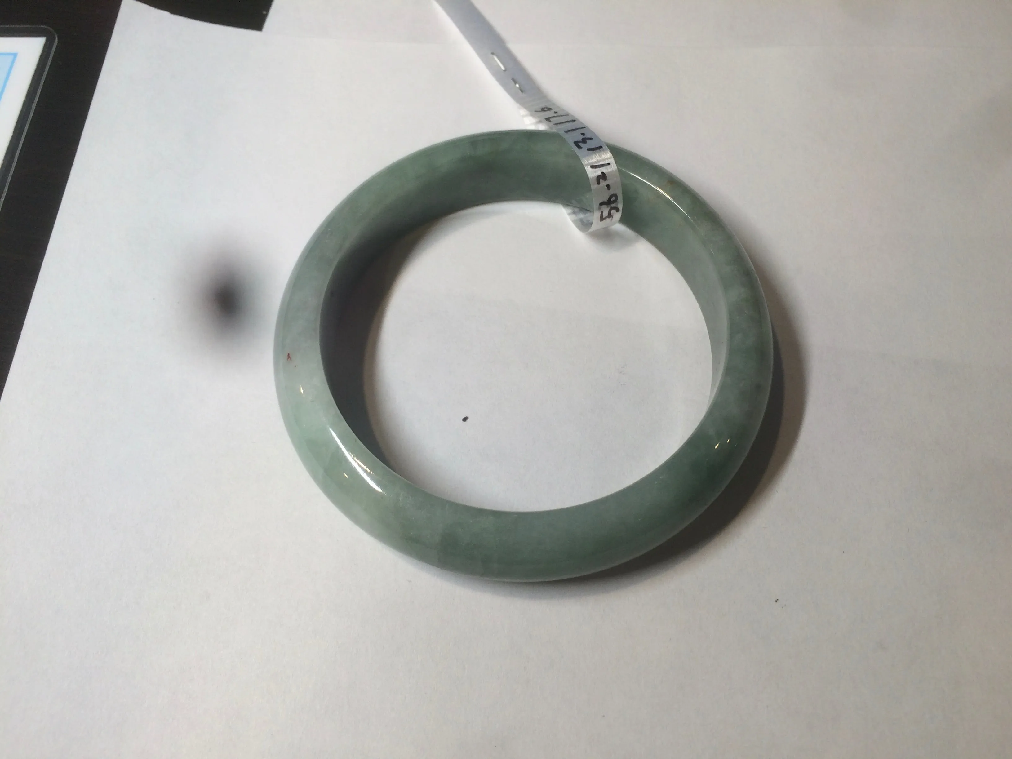 56.2 mm certificated Type A 100% Natural green/orange Jadeite Jade bangle AC54-6339