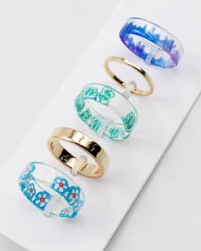 5PC Assorted Fashion Ring Set