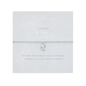 A Little 'April' Daisy Birthflower Bracelet | Silver Plated