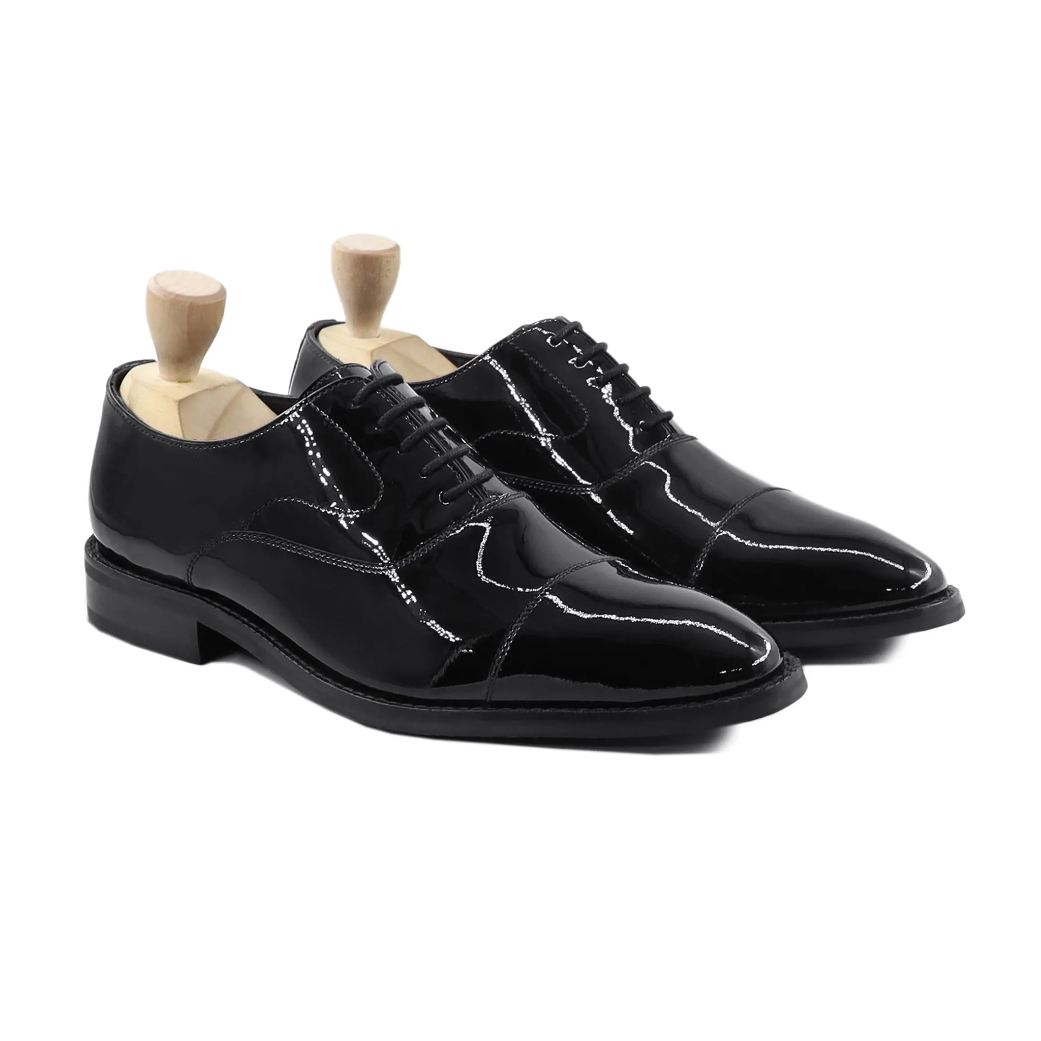 Aang - Men's Black Patent Leather Oxford Shoe