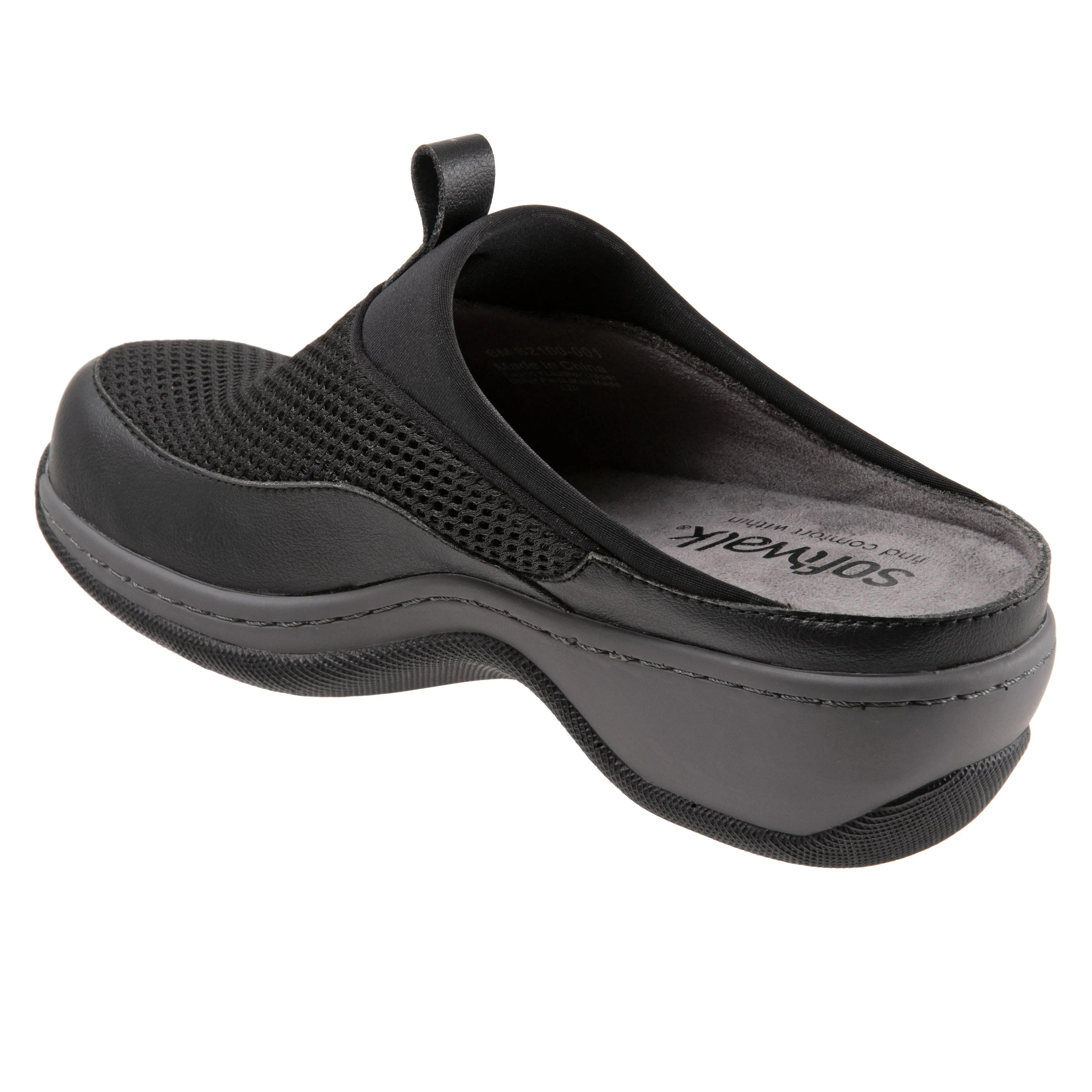 Aberdeen Black Microfibre Mules