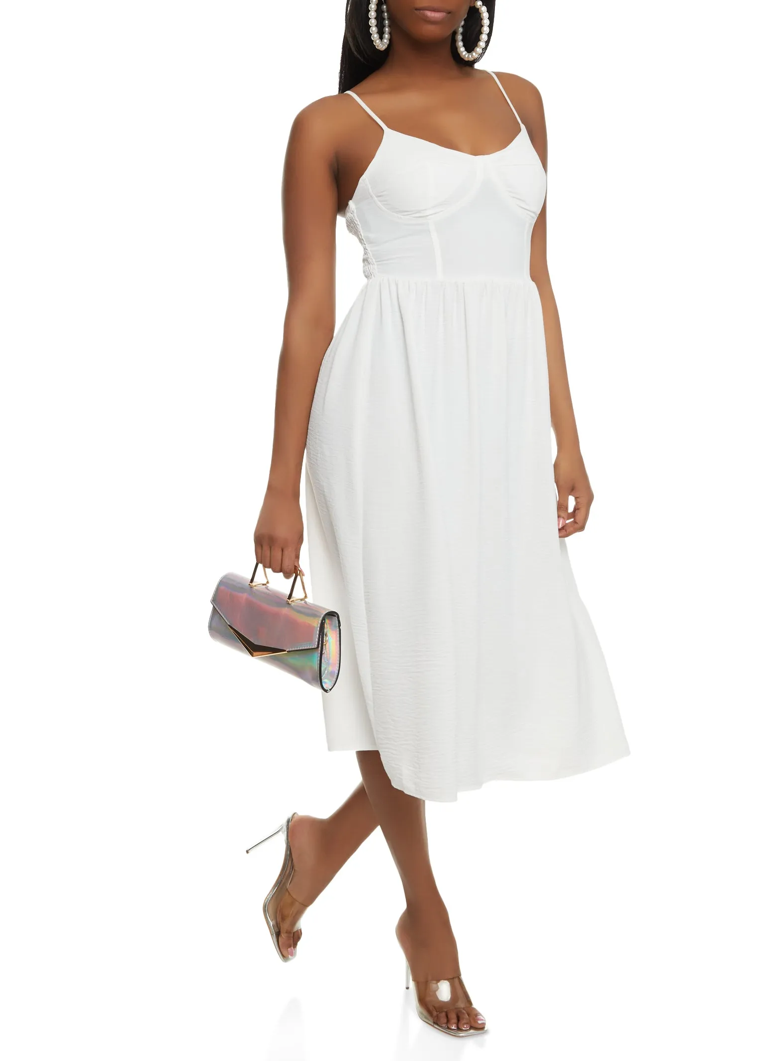 Airy Bustier Midi Dress