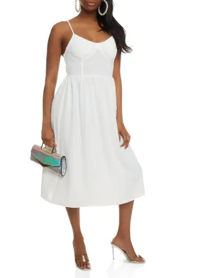 Airy Bustier Midi Dress