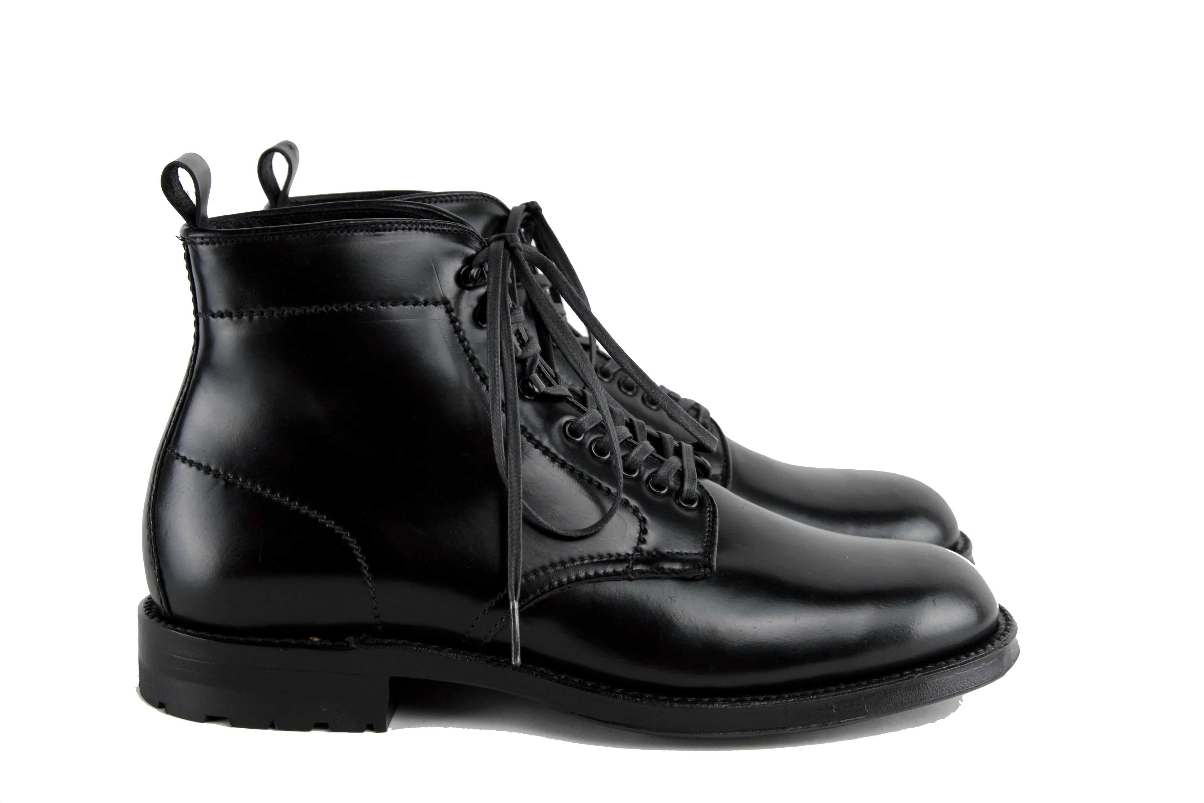 Alden Black Cordovan Navy Boot on Commando Sole