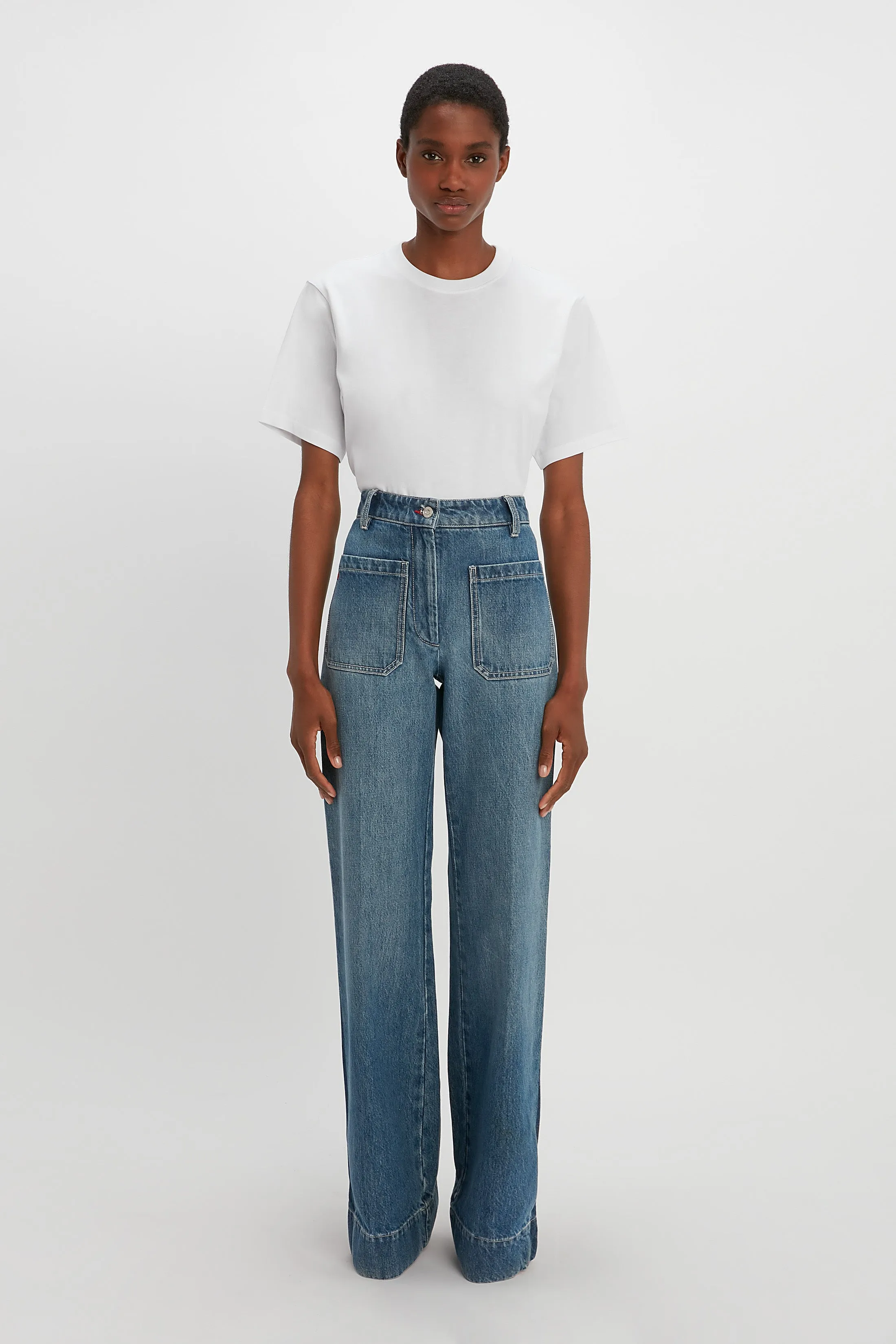 Alina High Waisted Jean In Shadow Wash