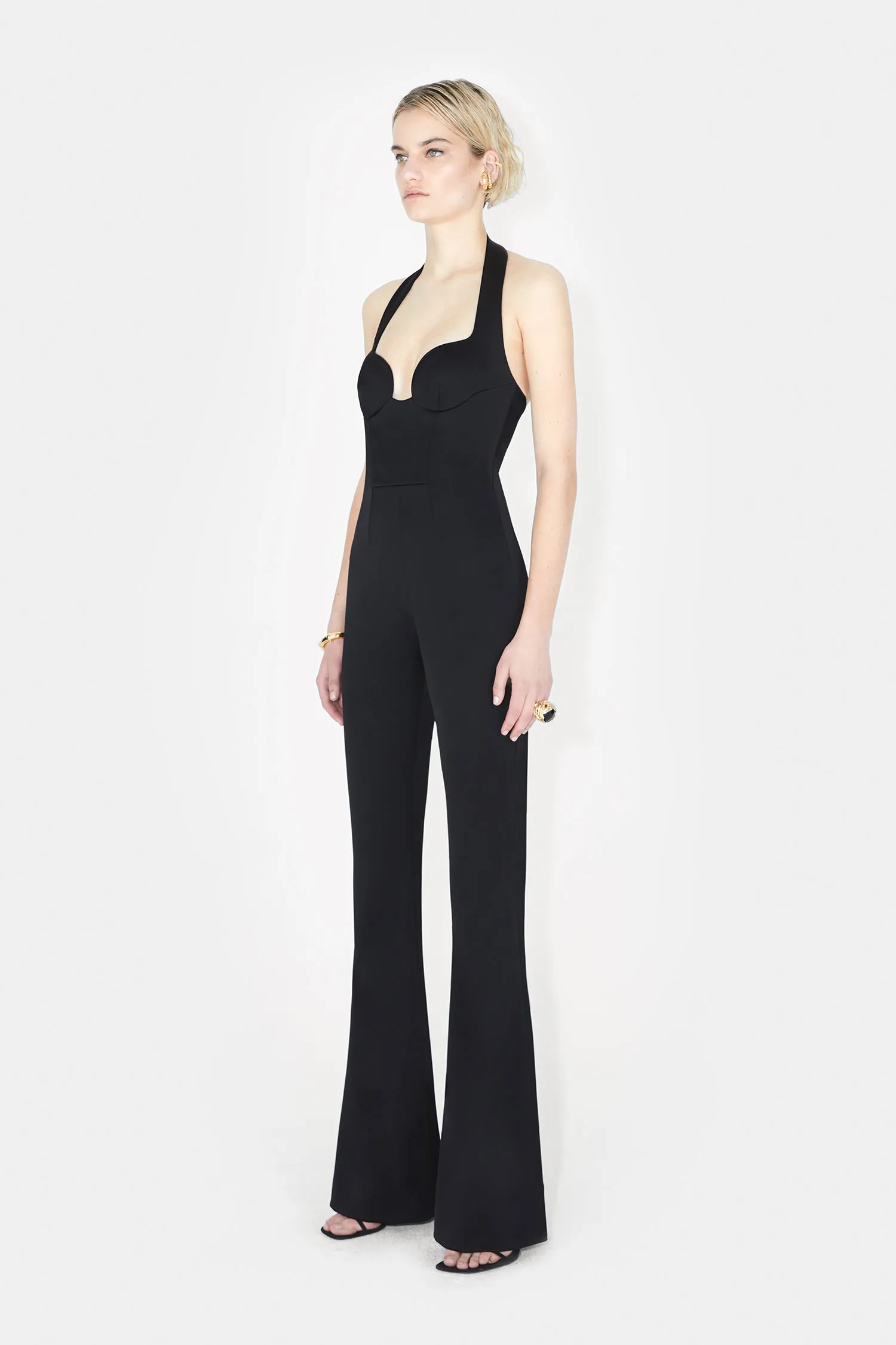 Arch Halter Jumpsuit - Black