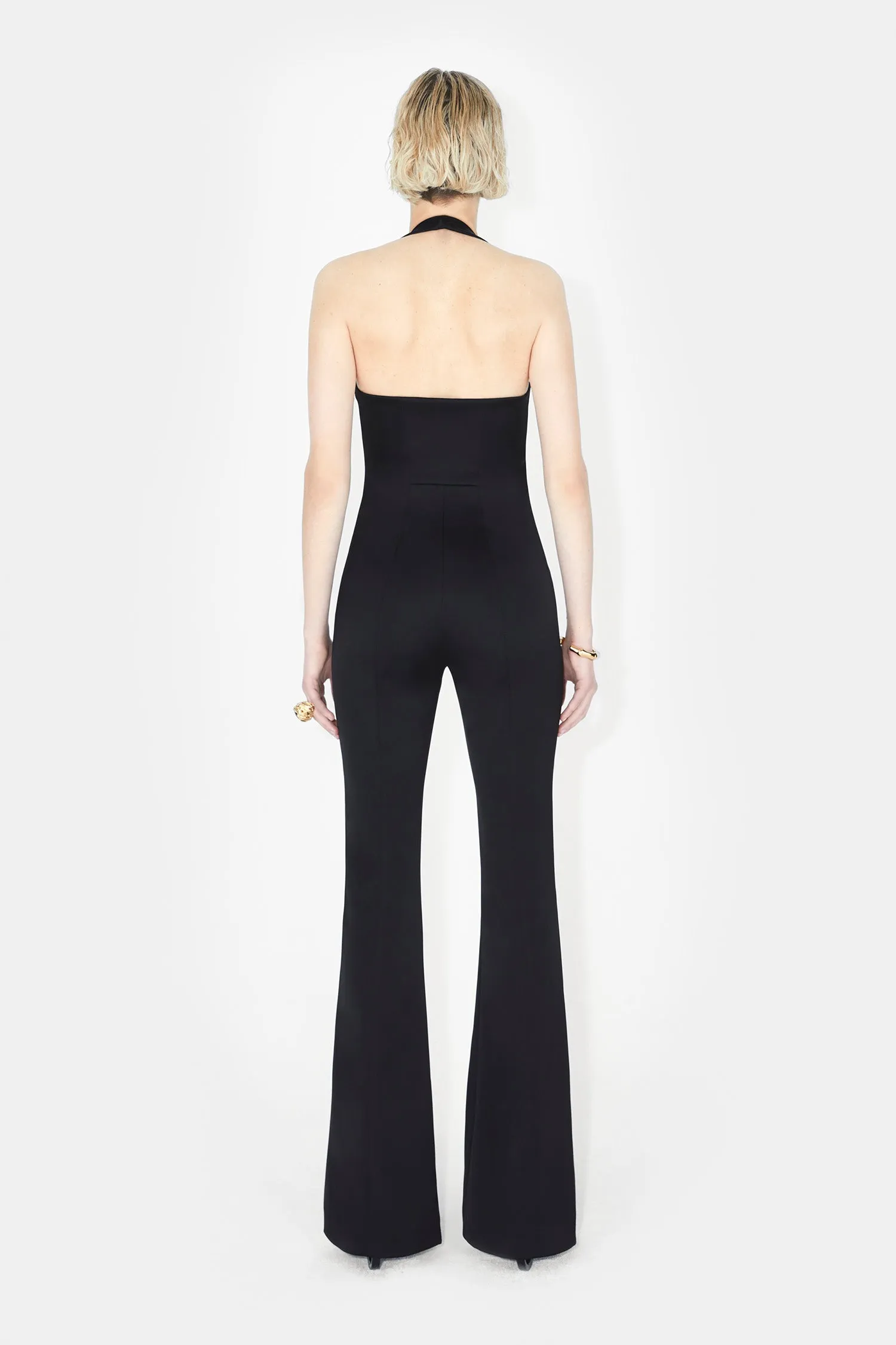 Arch Halter Jumpsuit - Black