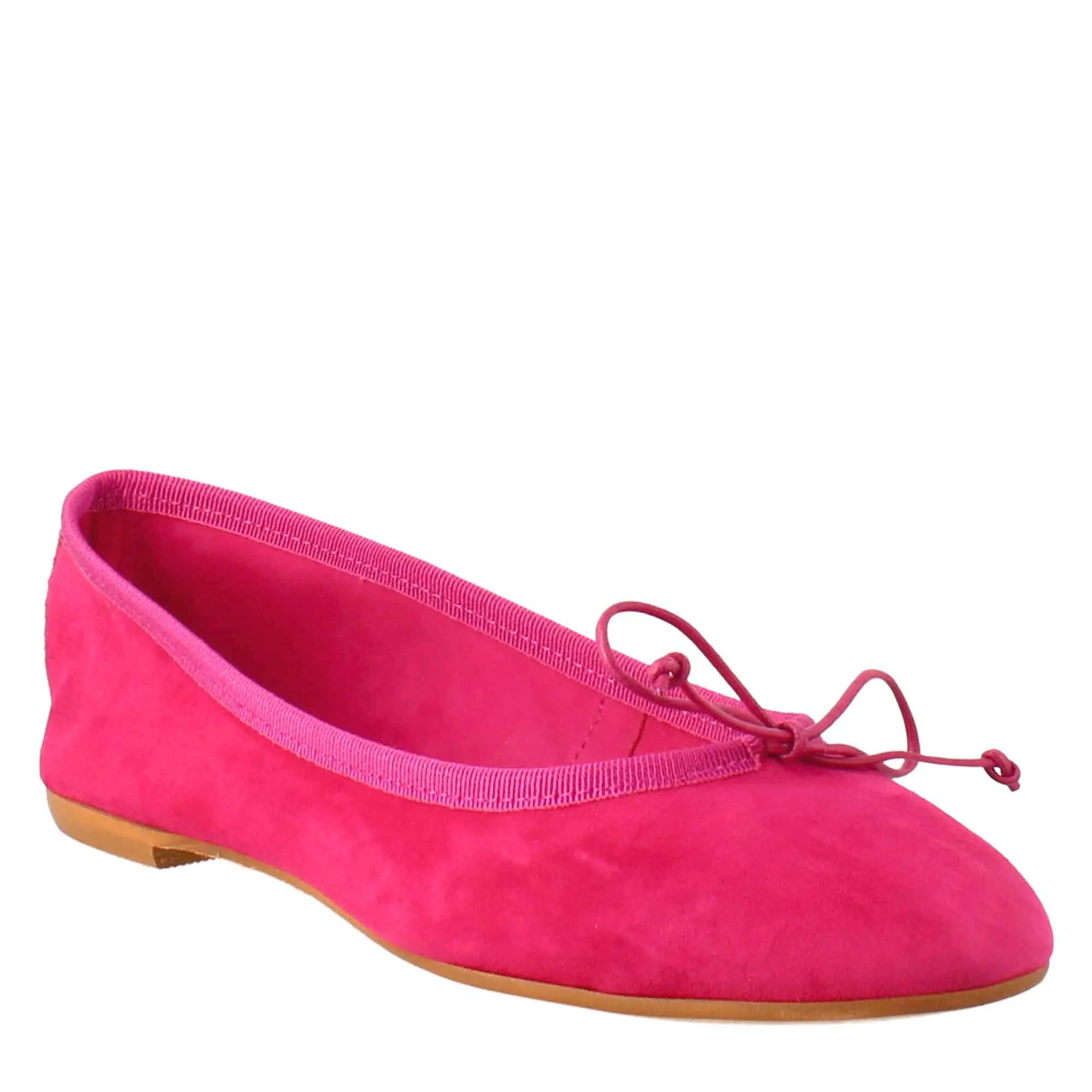 Ballerine leggere da donna color fuxia in camoscio sfoderate