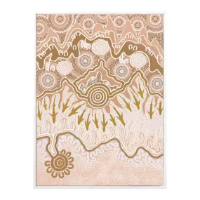 Birrbay Connection Blush Pink Aboriginal Wall Art