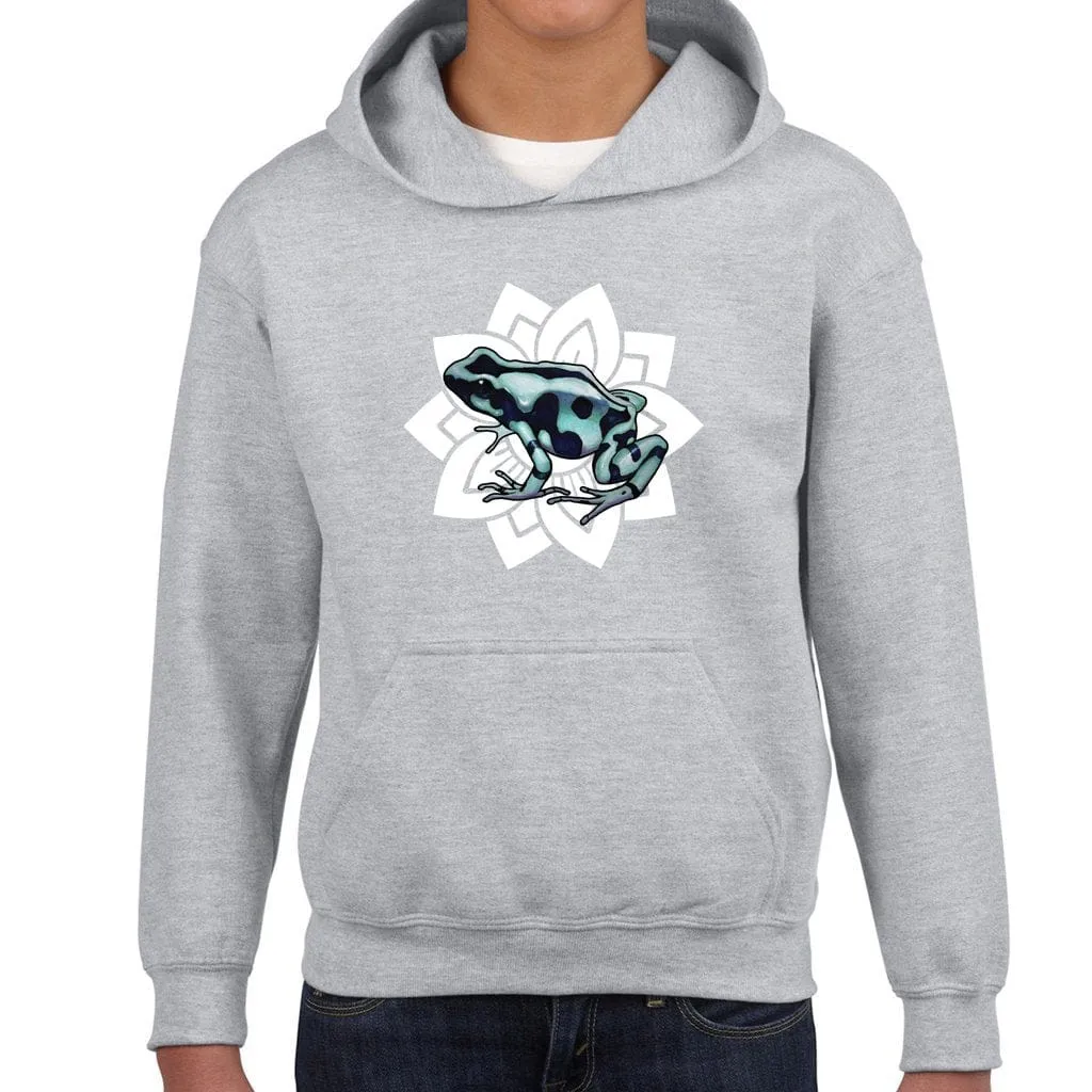 Black and Blue Dart Frog Youth Hoodie