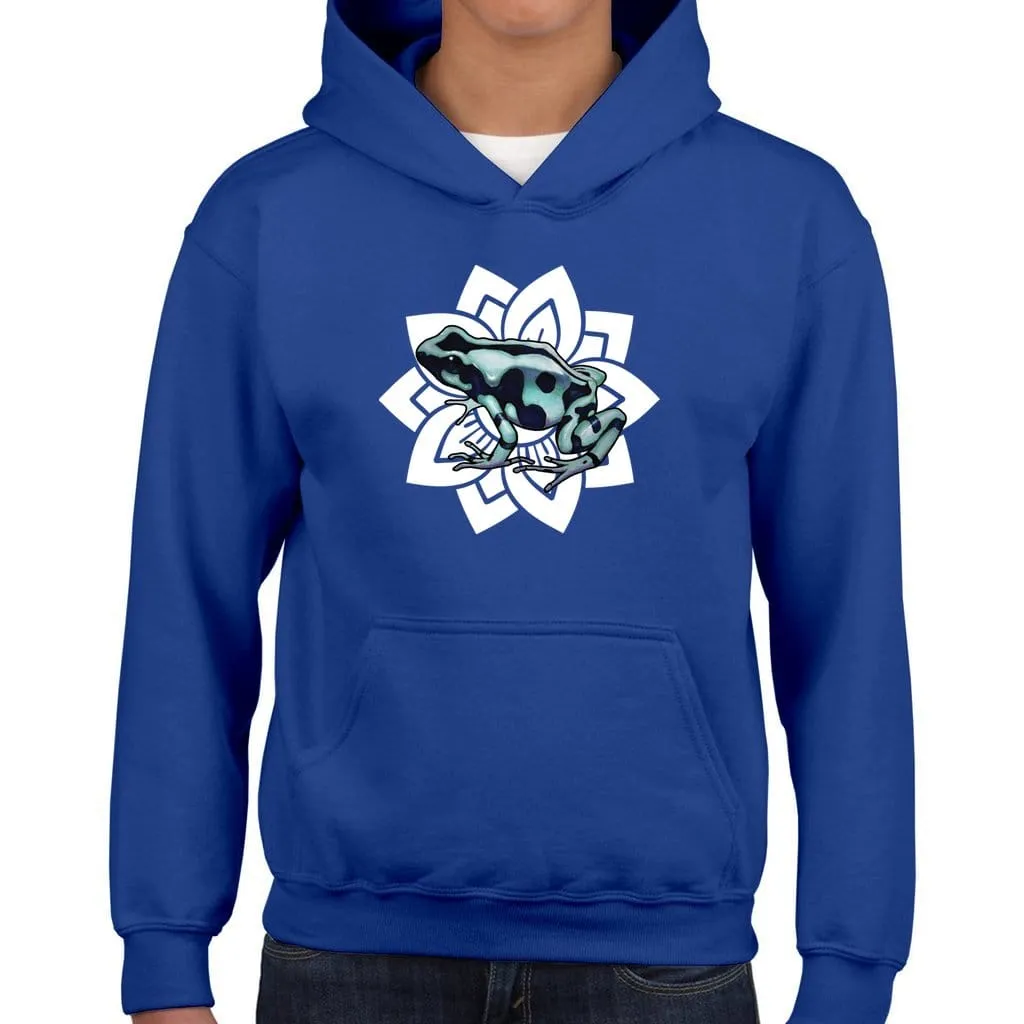 Black and Blue Dart Frog Youth Hoodie