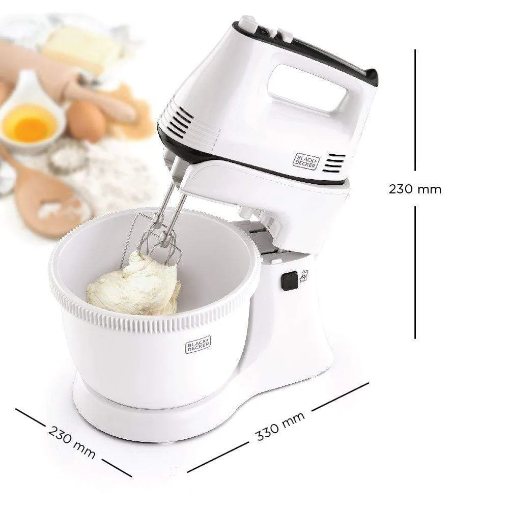 Black Decker Hand Mixer 300 watt m 700,White