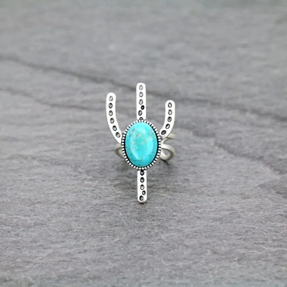 Cactus ring one size adj