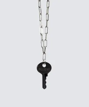 Color Dainty Key Silver Brooklyn Chain Necklace