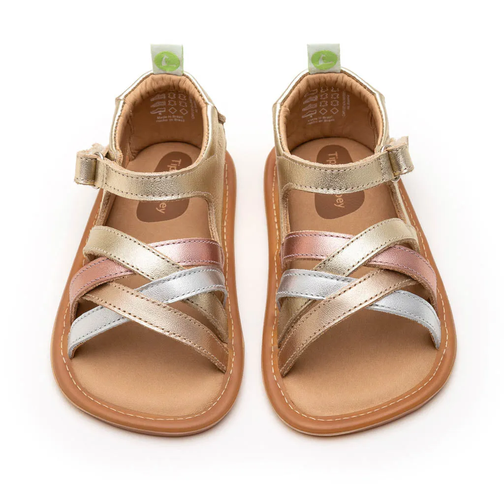 Criss Cross - Champagne / Metallic Salmon / Rose Gold