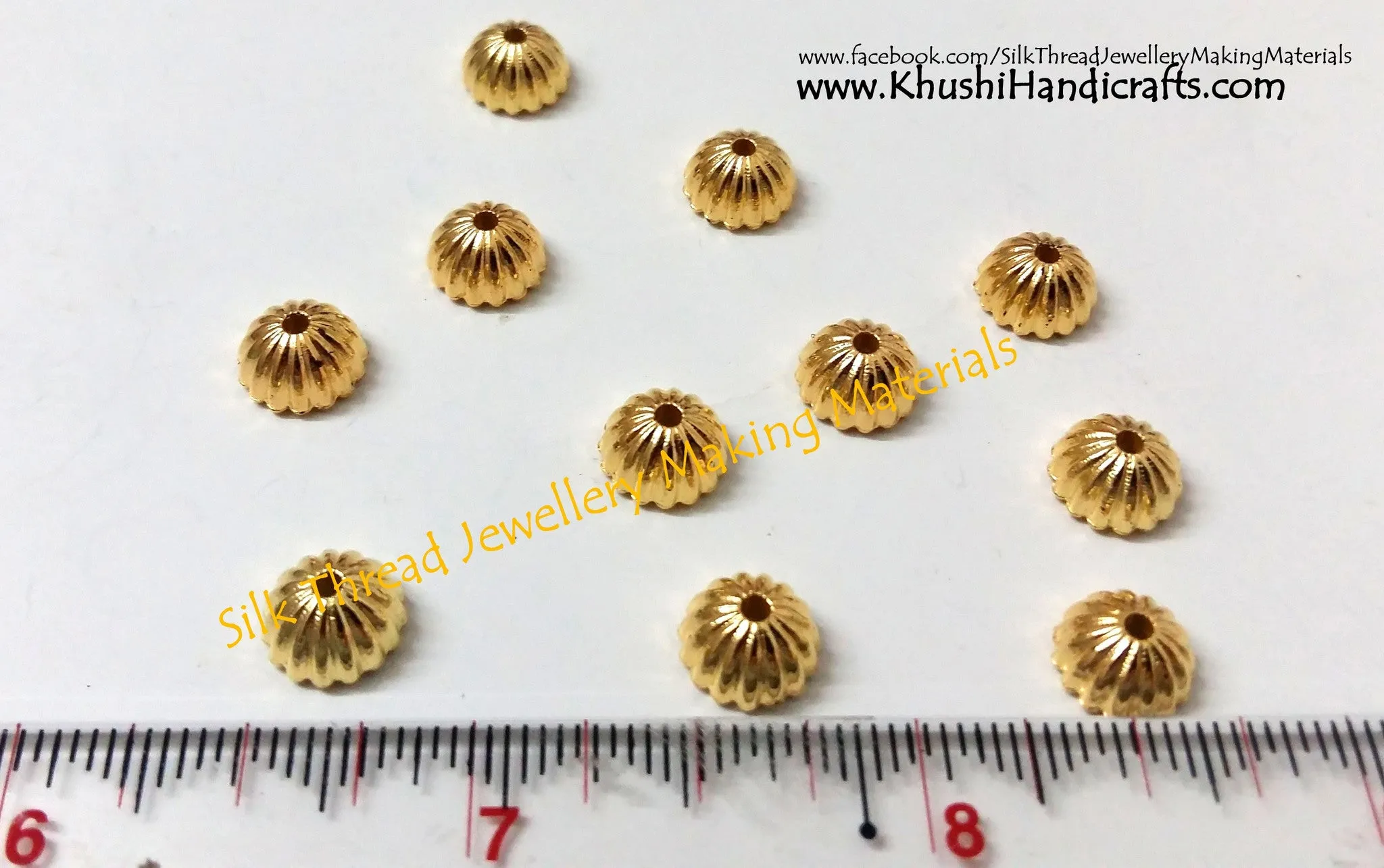 Designer Bead Cap 1.Sold as a pack of 10 pairs-BC13