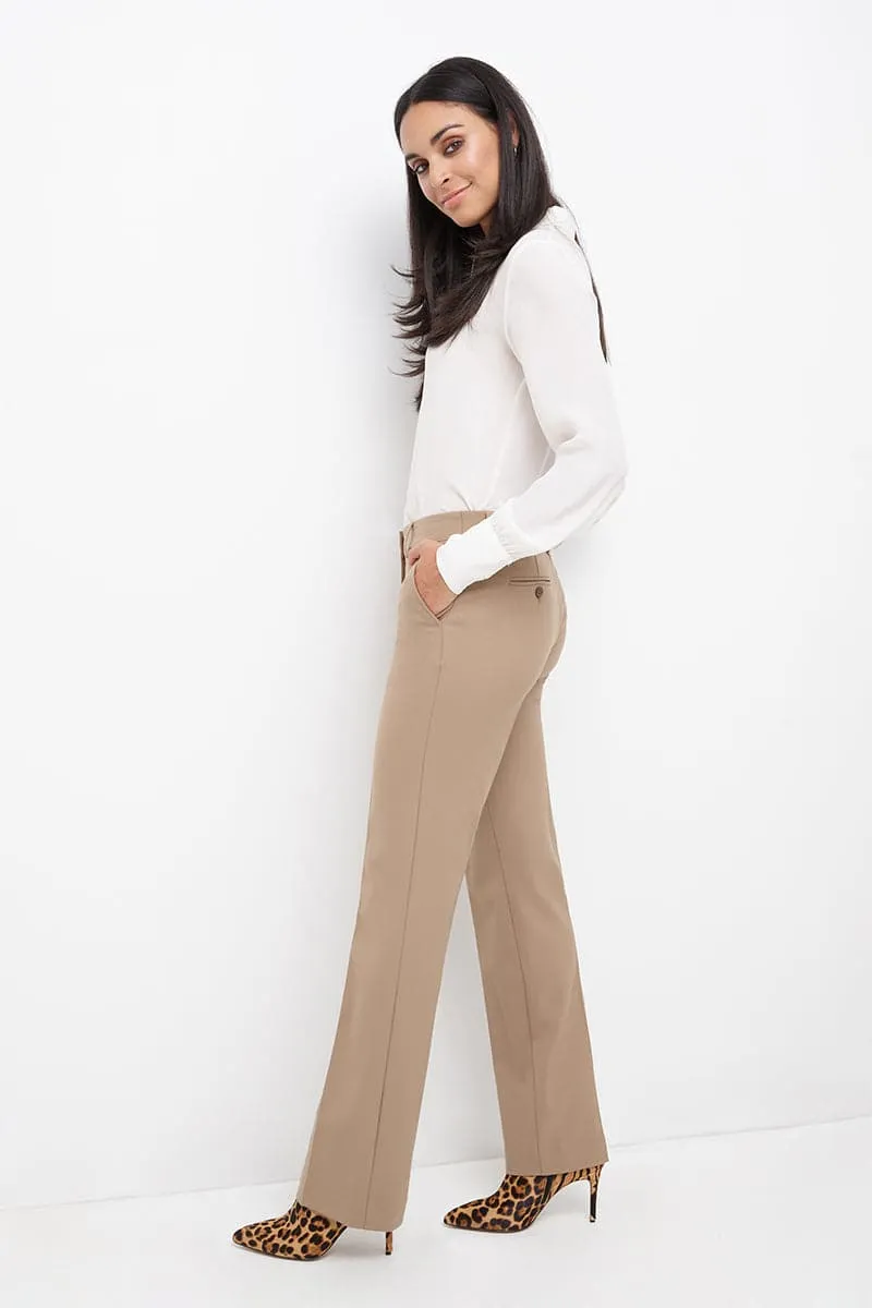 Easy care straight leg trouser dress pants