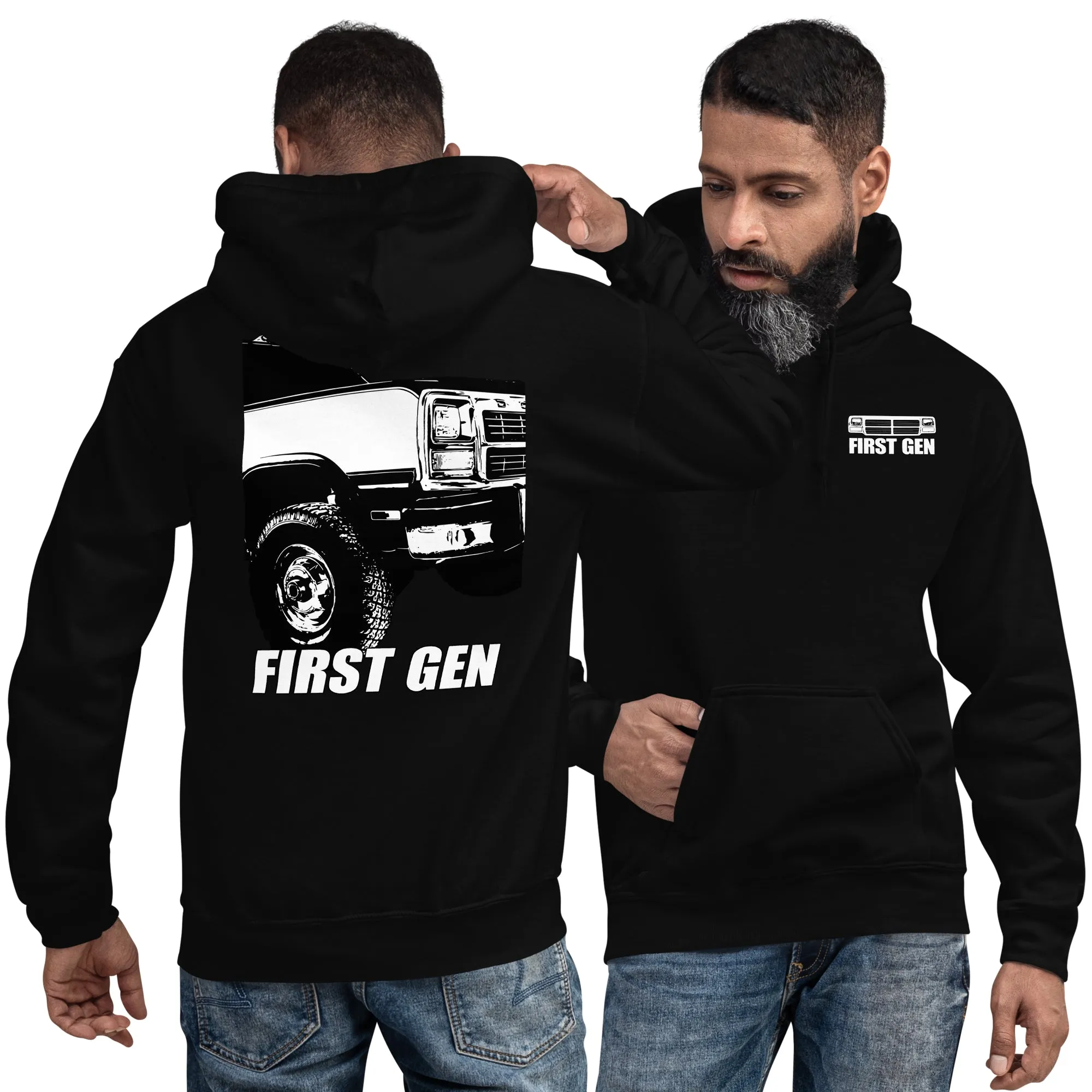 First Gen Truck Hoodie Sweatshirt With Close Up Design