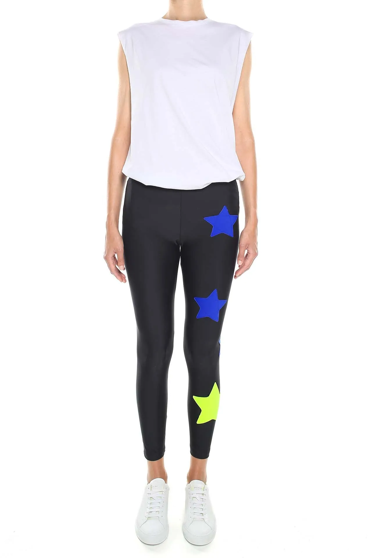 Gemelli Leggings stelle Blu e Gialle fluo