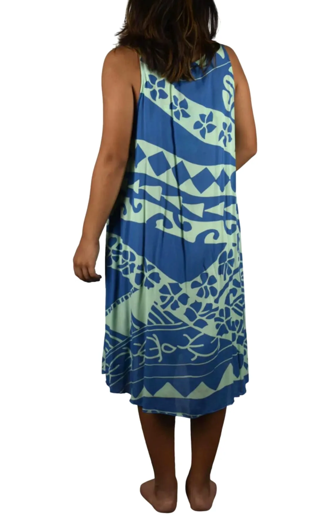 Islander Honu Cabana Dress with Pockets (One Size)