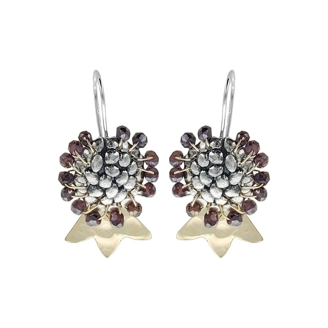 Israeli Dganit Hen Garnet Pomegranate Earrings