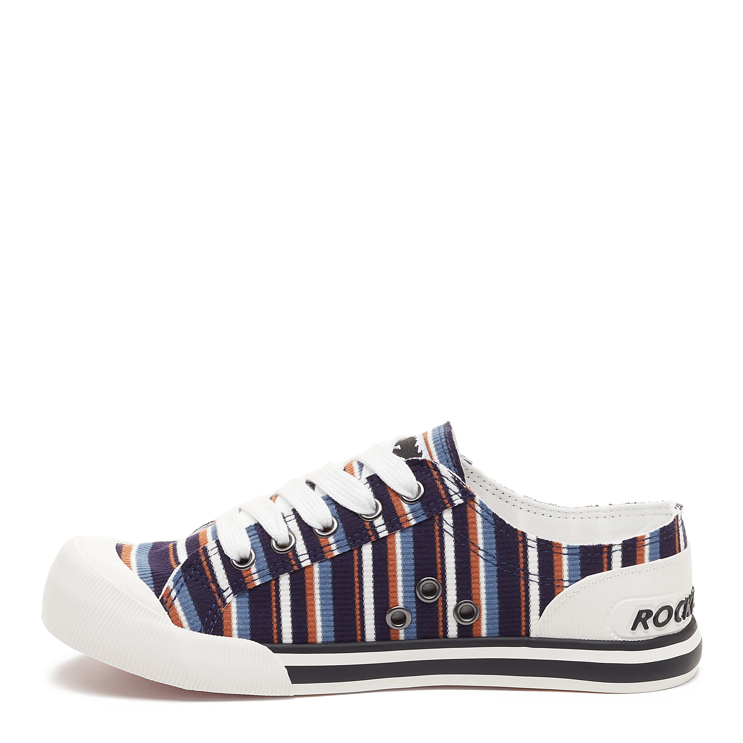 Jazzin Black Chardon Stripe Trainers