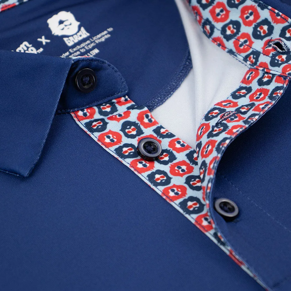 Jerry Garcia | Eco-Friendly Performance Polo | Navy Face