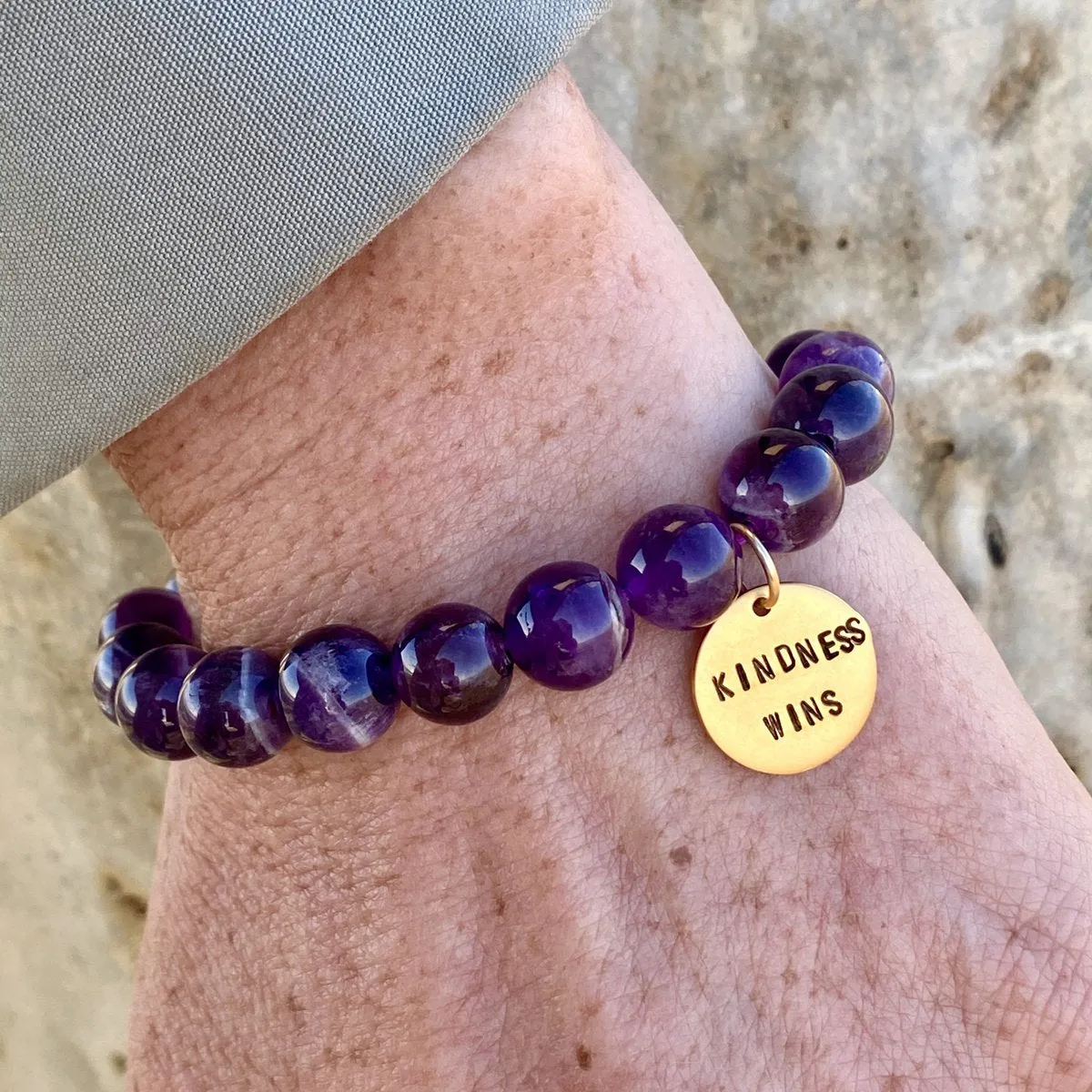 Kindness Wins Amethyst Bracelet