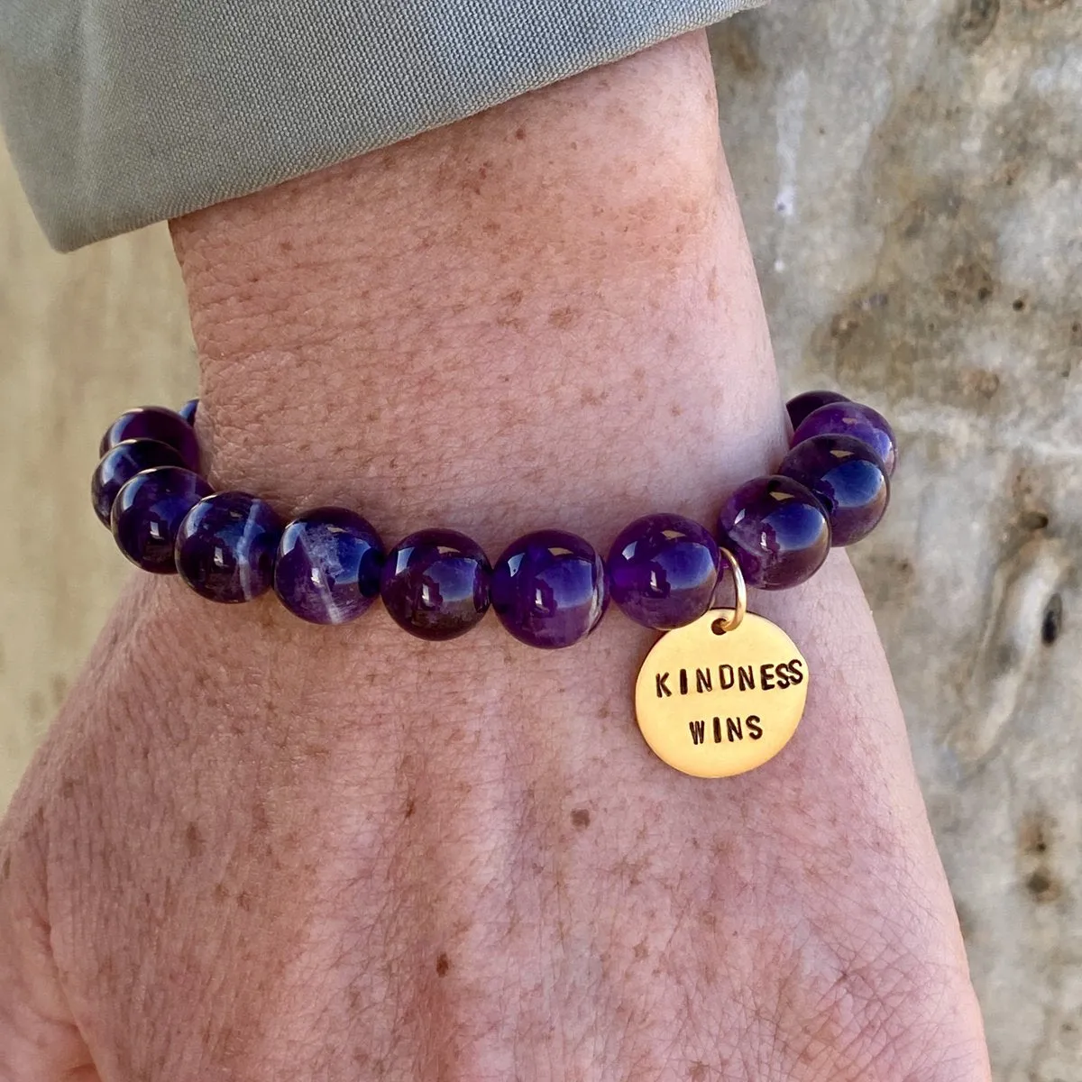 Kindness Wins Amethyst Bracelet