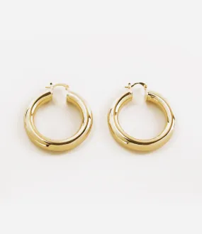 Large Hollow Round Hoop Earrings