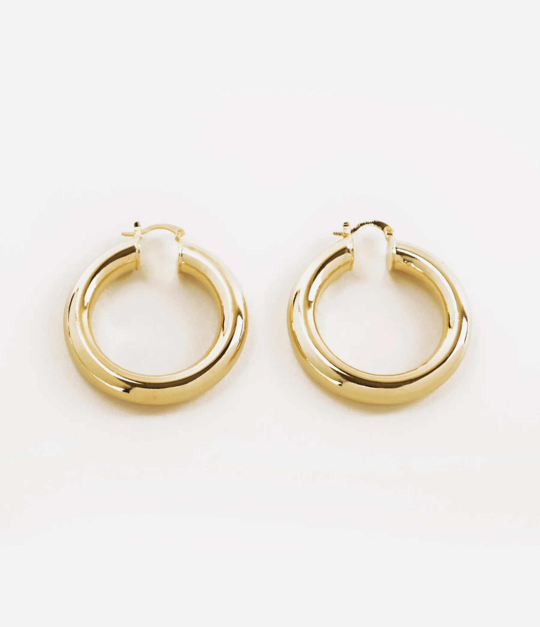 Large Hollow Round Hoop Earrings