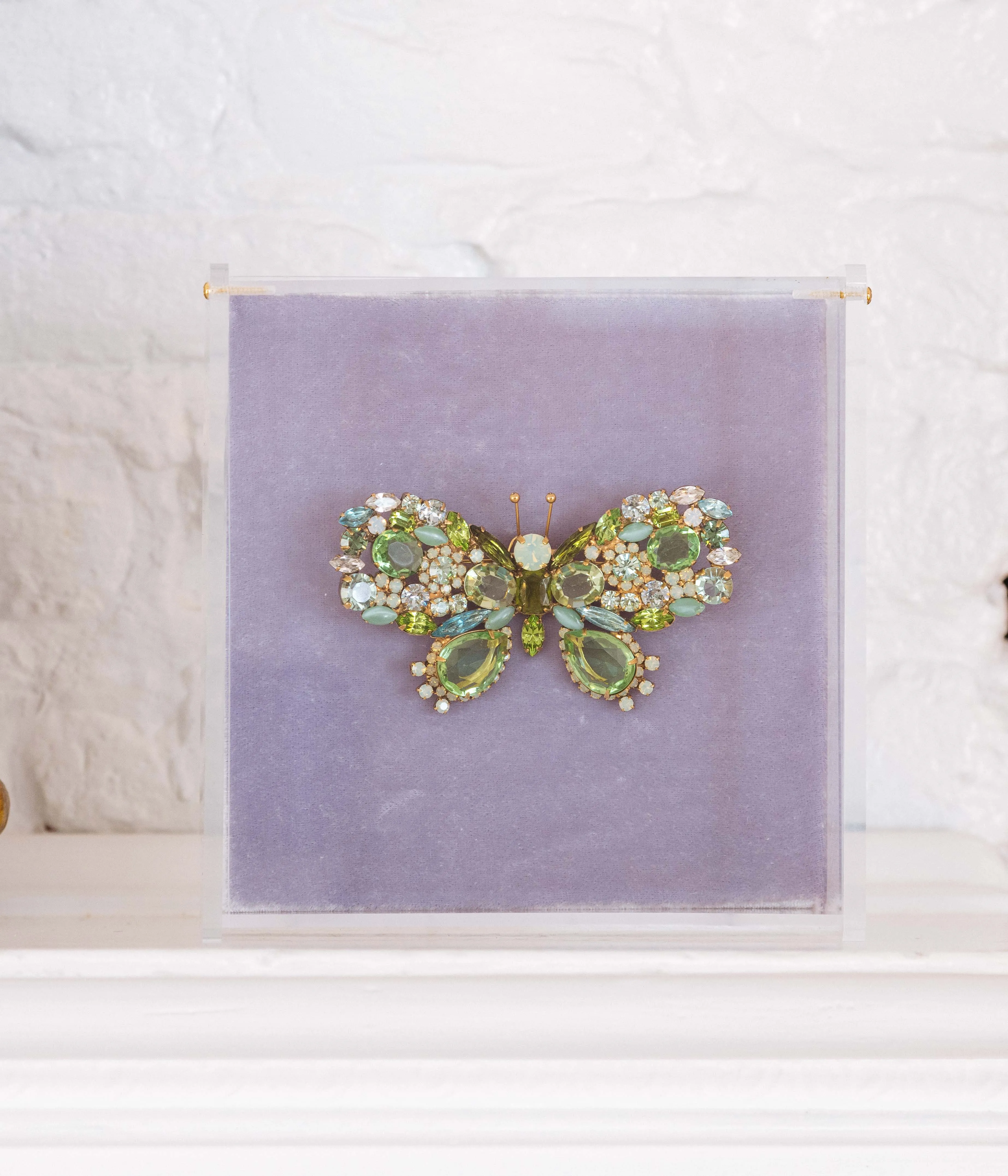 Medium Butterfly in Peridot / Aqua