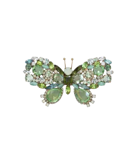 Medium Butterfly in Peridot / Aqua