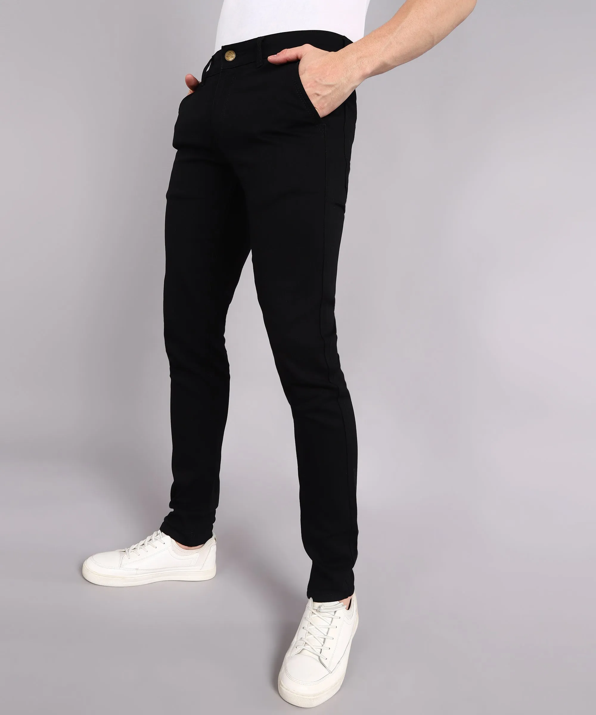 Men's Black Slim Fit Denim Jeans Stretchable