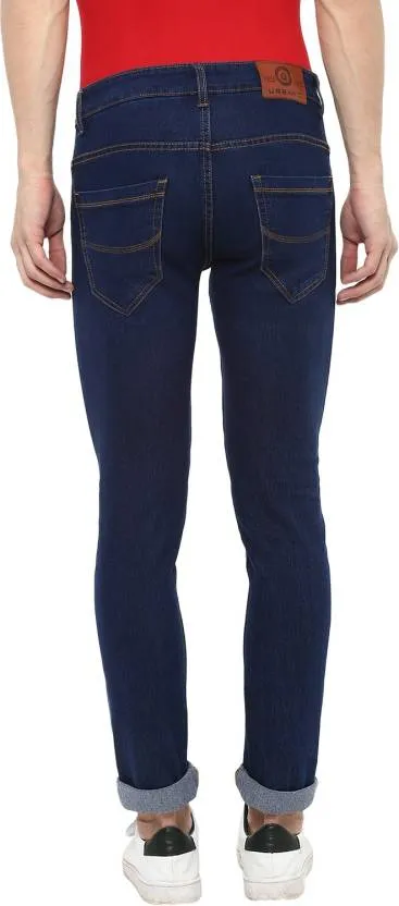 Men's Dark Blue Slim Fit Denim Jeans Stretchable