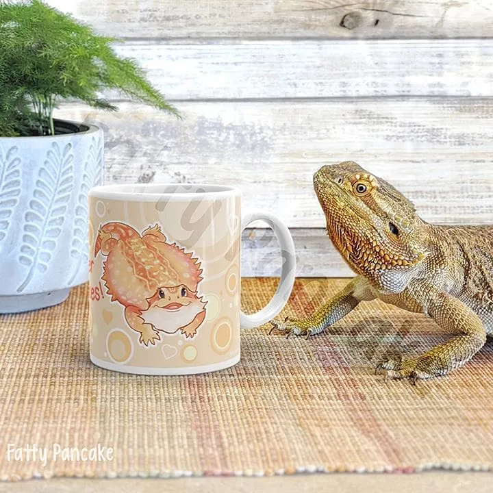 Mornings are Better with Pancakes Bearded Dragon, Cute Reptile Mug