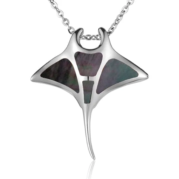 Mother of Pearl Manta Ray Pendant