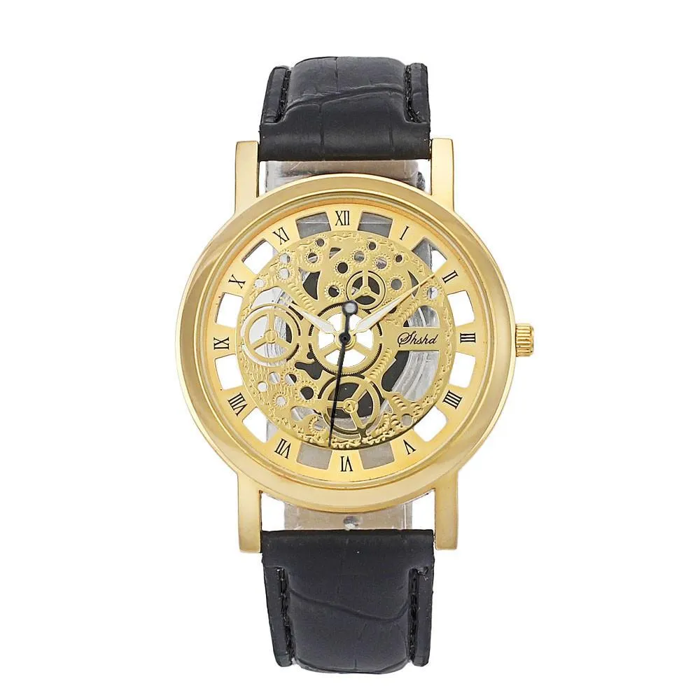 New Stylish Man Hollow-Out Quartz Wrist Watch