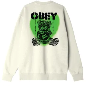 Obey Men's Crewneck Sweatshirt L'Amore fa Male Premium 112863573 natural white