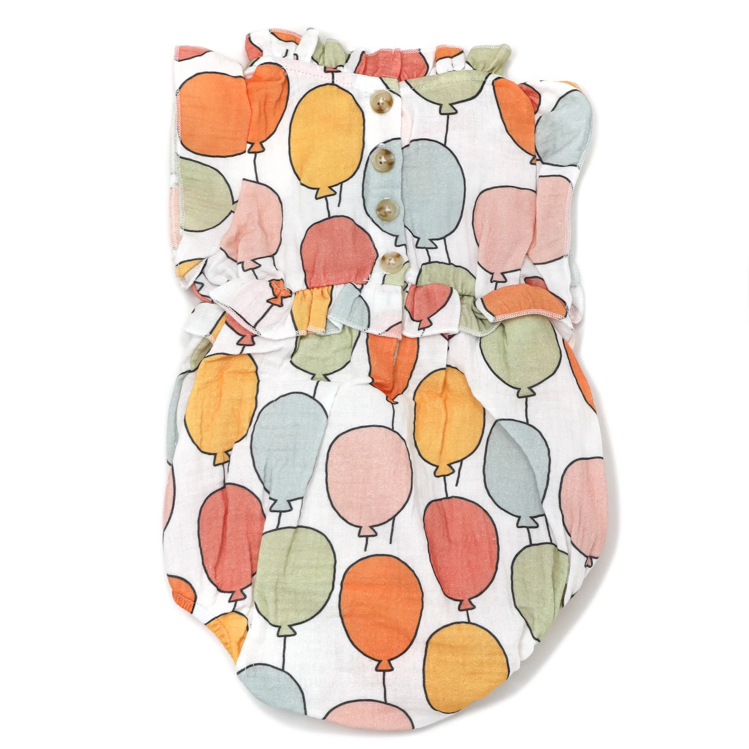 oh baby! Gauze Lola Bubble - Balloon Print - Oyster