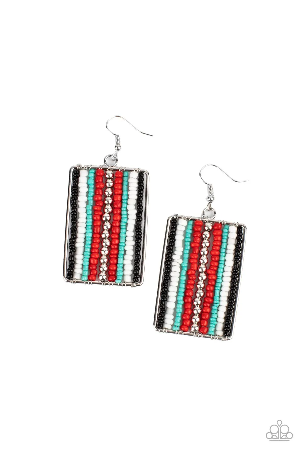 Paparazzi Beadwork Wonder Red Seed Beads Earrings