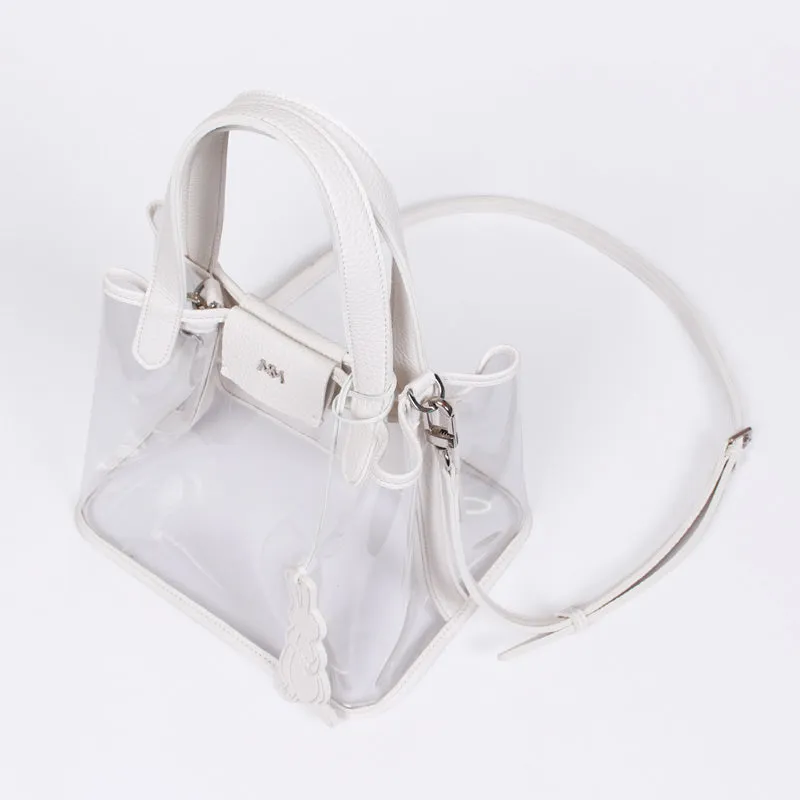 pino summer white clear shoulder bag