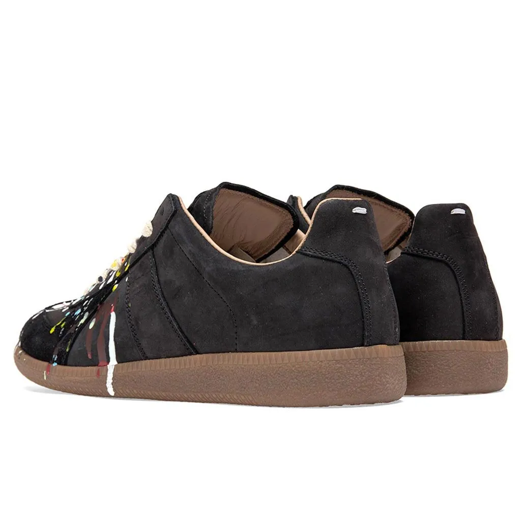 Replica Low Top Suede Paint Drop - Black/Multi