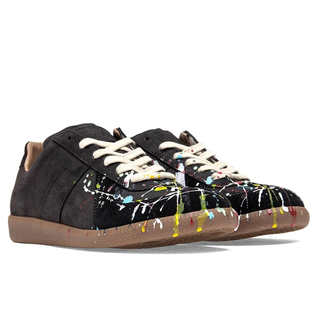 Replica Low Top Suede Paint Drop - Black/Multi