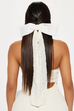 Romance Me Hair Bow - Ivory